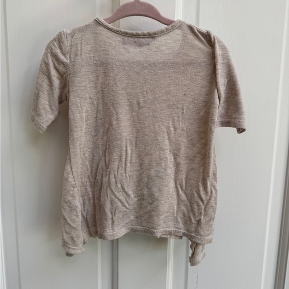 P.inc Kids 3T GirlsTan Bohemian Wild & Free Feather Short Sleeve Top Blouse - Picture 7 of 7